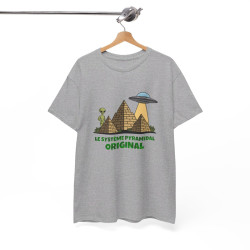 Tee shirt Alien Ovni Système Pyramidal  Soucoupe Volante Homme/Femme idée cadeau humour drole amusant