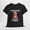 T shirt  Animal noir Je suis un Cochon idée cadeau humour drole amusant humoristique pour homme et femme