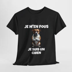 T shirt Animal Noir Je suis un chien idée cadeau humour humoristique amusant drole Homme/Femme