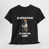 T shirt Animal Noir Je suis un chien idée cadeau humour humoristique amusant drole Homme/Femme