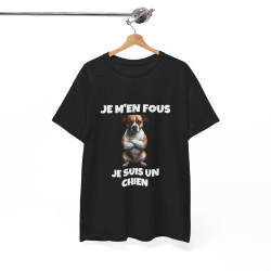 T shirt Animal Noir Je suis un chien idée cadeau humour humoristique amusant drole Homme/Femme