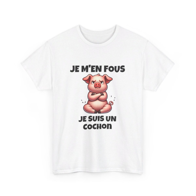 T shirt Animal Je suis un Cochon idée cadeau humour drole amusant humoristique pour homme et femme