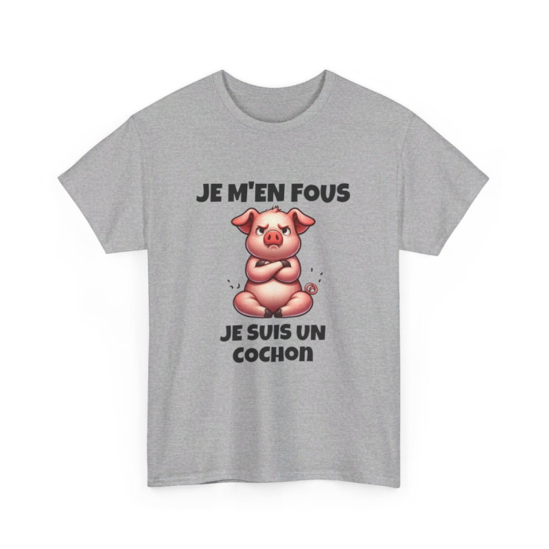 T shirt Animal Je suis un Cochon idée cadeau humour drole amusant humoristique pour homme et femme
