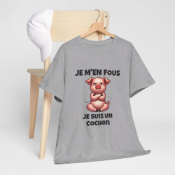 T shirt Animal Je suis un Cochon idée cadeau humour drole amusant humoristique pour homme et femme