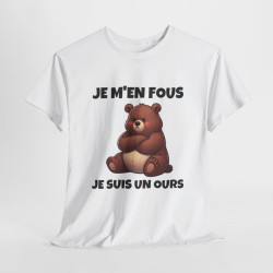 T shirt Animal Je suis un ours idée cadeau humour drole amusant humoristique pour homme et femme