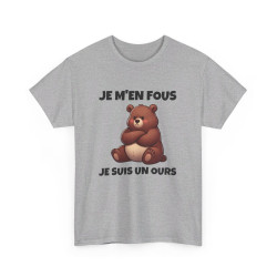 T shirt Animal Je suis un ours idée cadeau humour drole amusant humoristique pour homme et femme
