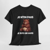 T shirt Animal Je suis un ours Noir idée cadeau humour drole amusant humoristique pour homme et femme