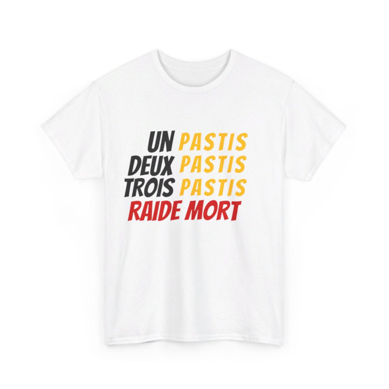 Tee shirt Pastis idée cadeau humour drole amusant pour homme et femme