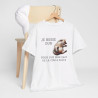 Tee shirt Chat Je Bosse Dur pour Mon Chat idée cadeau humour drôle amusant pour homme et femme