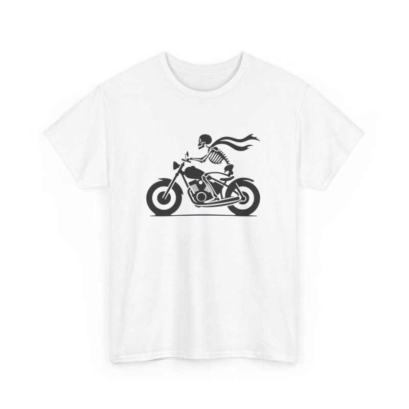 Tee shirt Moto Squelette idée cadeau motard pour homme et femme