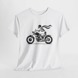Tee shirt Moto Squelette idée cadeau motard pour homme et femme