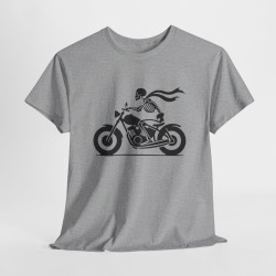 Tee shirt Moto Squelette idée cadeau motard pour homme et femme