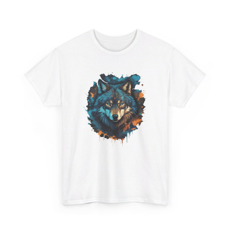 T shirt Loup Motif loup Coloré cadeau tee shirt design homme ou femme