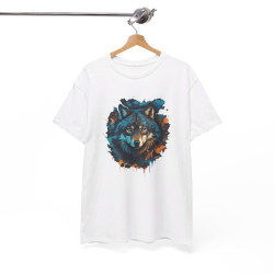 T shirt Loup Motif loup Coloré cadeau tee shirt design homme ou femme