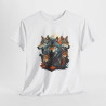 T shirt Loup Motif loups coloré cadeau loup tee shirt Homme/Femme