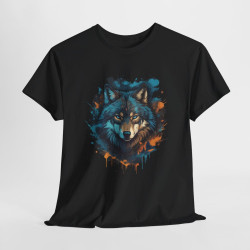 T shirt Loup Motif loup Coloré cadeau tee shirt design homme ou femme