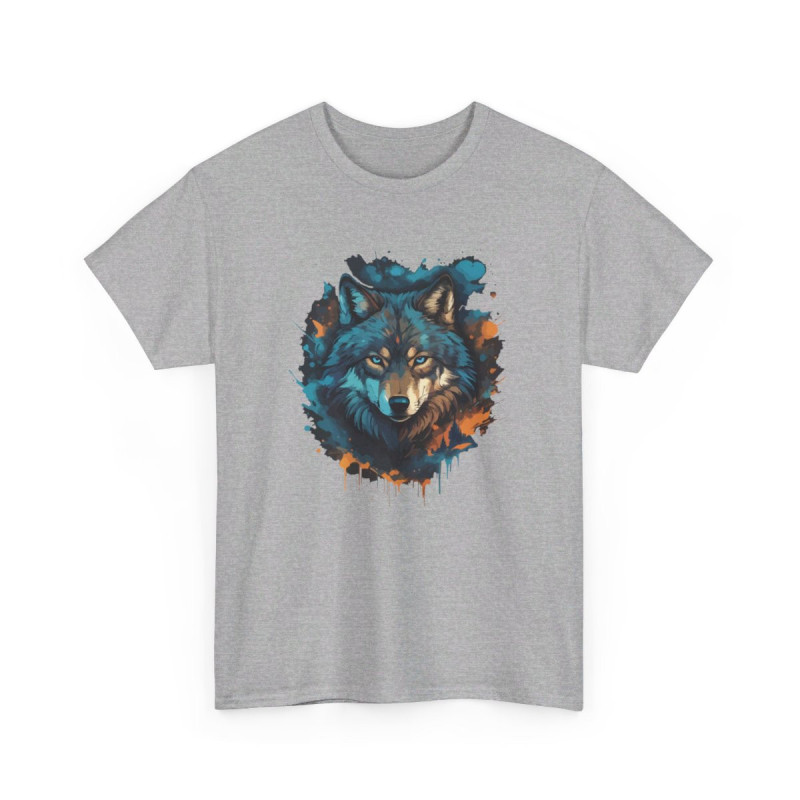T shirt Loup Motif loup Coloré cadeau tee shirt design homme ou femme