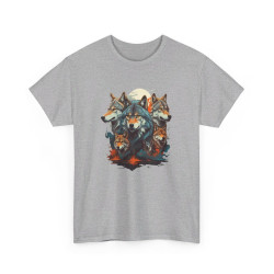 T shirt Loup Motif loups coloré cadeau loup tee shirt Homme/Femme