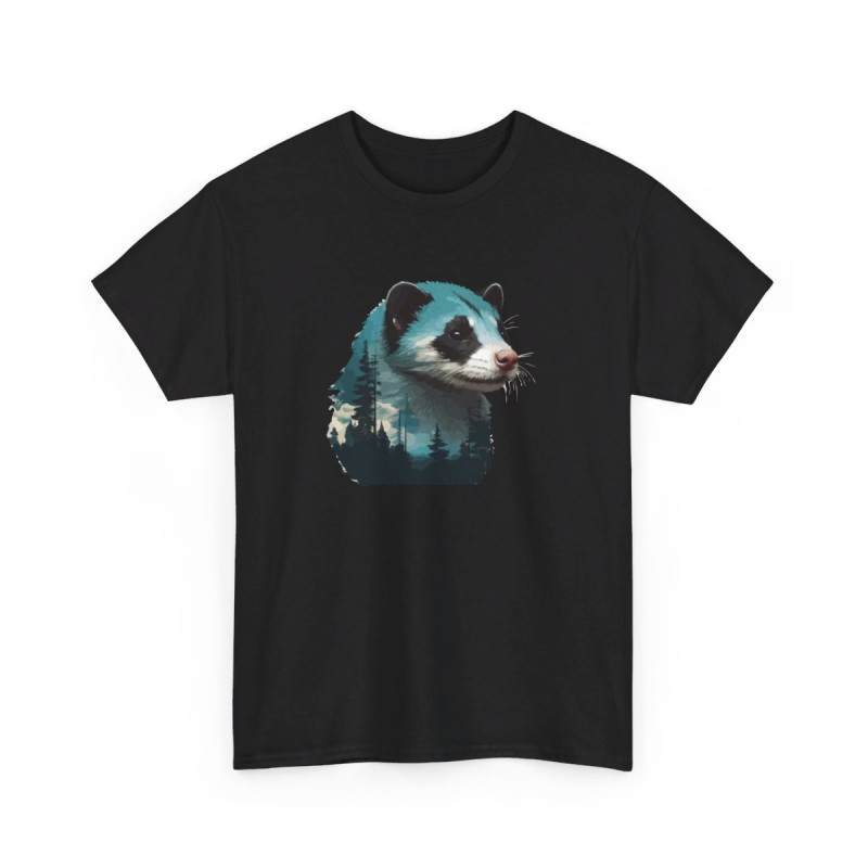 T shirt Animal Furet Design Nature idée cadeau tee shirt pour homme et femme