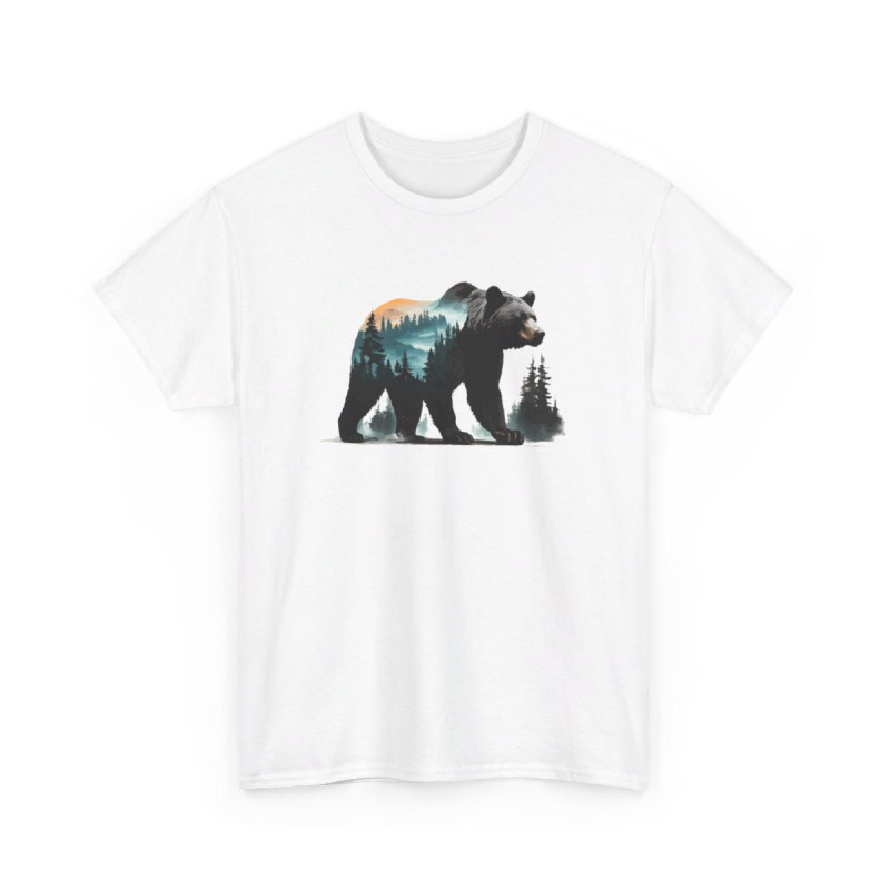 T shirt animal Ours Design - Style Sauvage tee shirt idée cadeau pour homme et femme