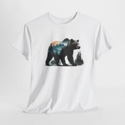 T shirt animal Ours Design - Style Sauvage tee shirt idée cadeau pour homme et femme