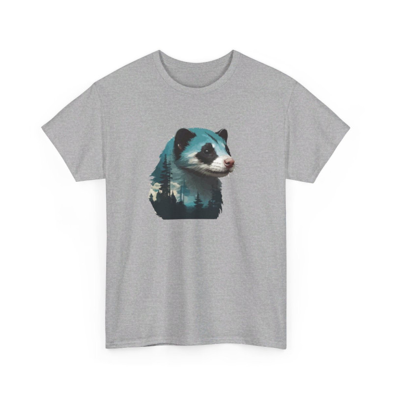 T shirt Animal Furet Design Nature idée cadeau tee shirt pour homme et femme