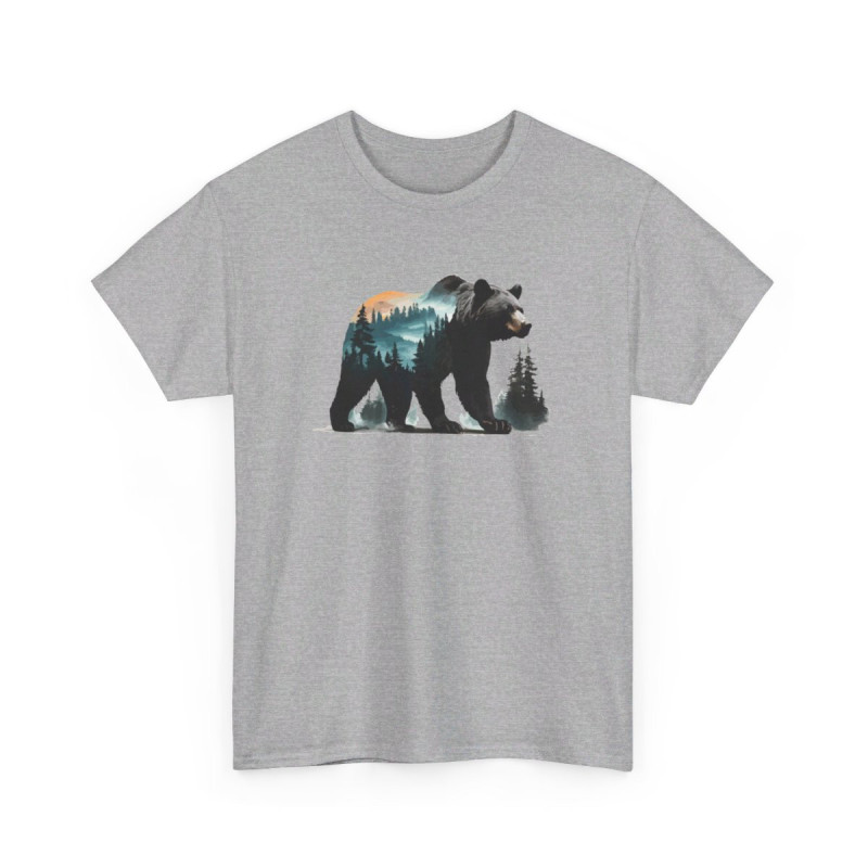 T shirt animal Ours Design - Style Sauvage tee shirt idée cadeau pour homme et femme