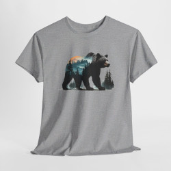 T shirt animal Ours Design - Style Sauvage tee shirt idée cadeau pour homme et femme
