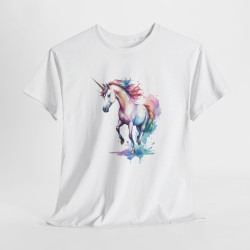 T shirt Licorne Colorée animal design graphique tee shirt pour femme
