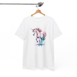 T shirt Licorne Colorée animal design graphique tee shirt pour femme