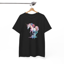T shirt Licorne Colorée animal design graphique tee shirt pour femme