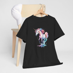 T shirt Licorne Colorée animal design graphique tee shirt pour femme