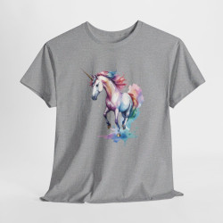 T shirt Licorne Colorée animal design graphique tee shirt pour femme