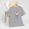 T shirt Licorne Colorée animal design graphique tee shirt pour femme