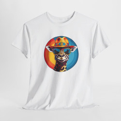 T shirt Animal Girafe avec Lunettes - Design Original idée cadeau tee shirt pour homme et femme