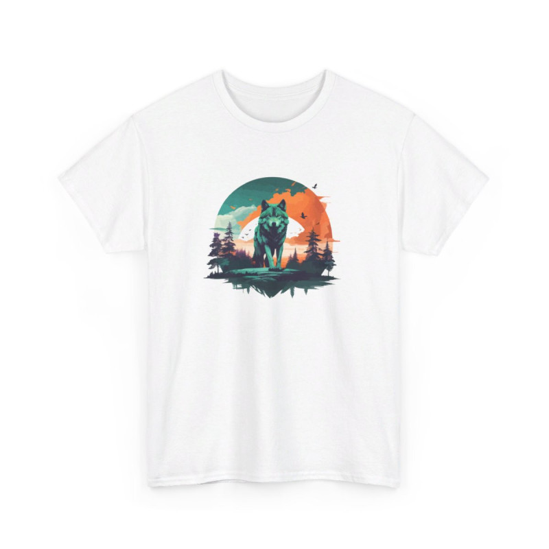 T shirt animal Loup Sauvage - Design Puissant cadeau tee shirt pour Homme et Femme