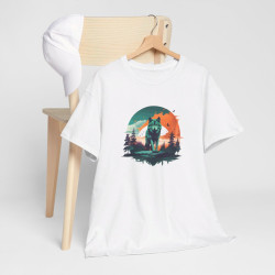 T shirt animal Loup Sauvage - Design Puissant cadeau tee shirt pour Homme et Femme