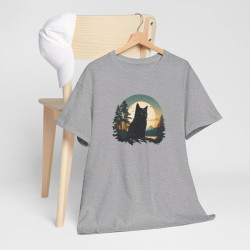 T shirt Chat Noir animal - Design Mystique -idée cadeau tee shirt pour Homme et Femme