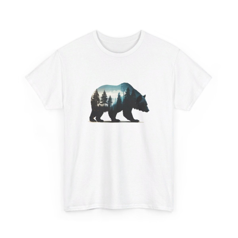 T shirt Animal Ours Majestueux - Design Puissant - idée cadeau tee shirt pour Homme et Femme