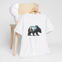 T shirt Animal Ours Majestueux - Design Puissant - idée cadeau tee shirt pour Homme et Femme