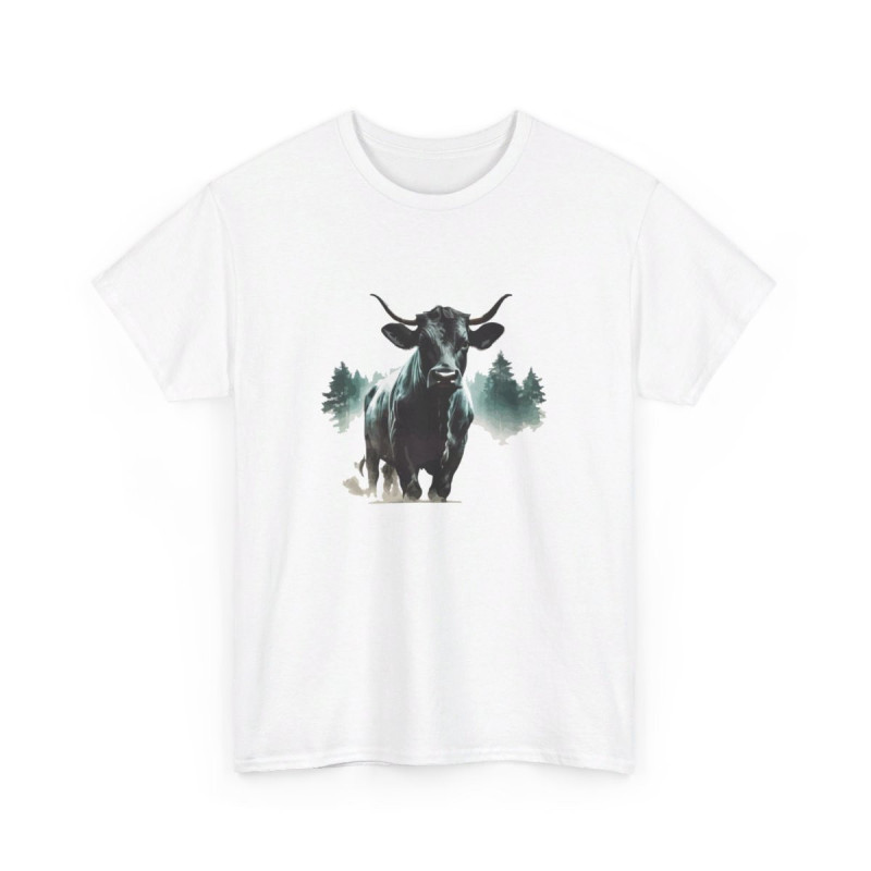 Tee shirt  Taureau Animal  - Design Nature- Idée cadeau t shirt Pour Homme et Femme