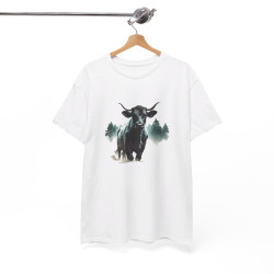 Tee shirt  Taureau Animal  - Design Nature- Idée cadeau t shirt Pour Homme et Femme