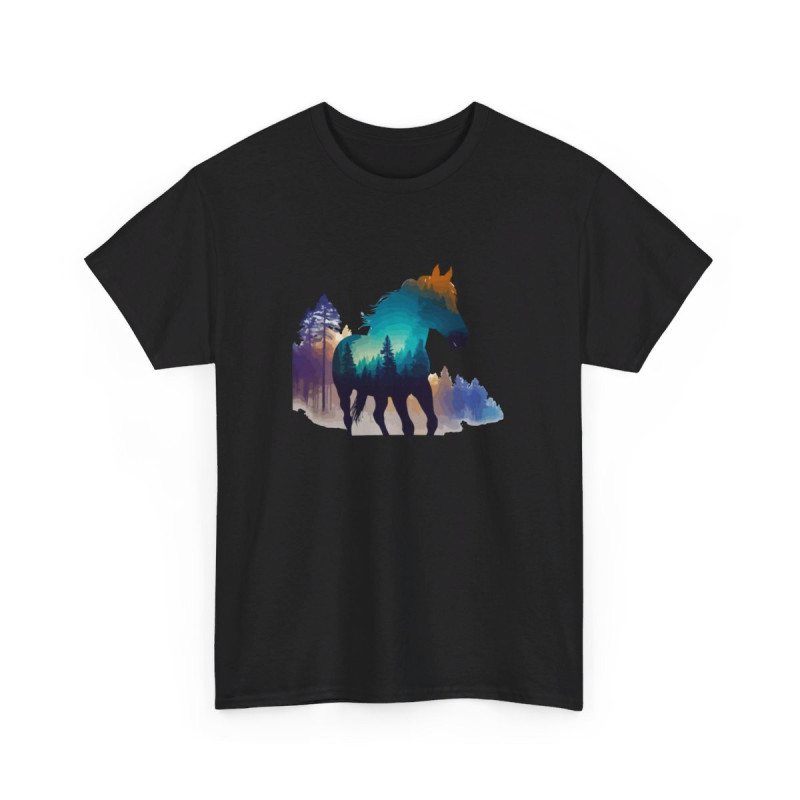 T shirt animal Cheval Élégant - Design Unique cadeau tee shirt Pour Homme et Femme