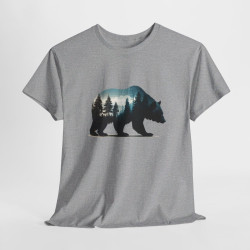 T shirt Animal Ours Majestueux - Design Puissant - idée cadeau tee shirt pour Homme et Femme