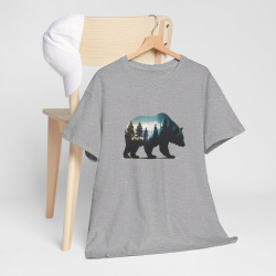 T shirt Animal Ours Majestueux - Design Puissant - idée cadeau tee shirt pour Homme et Femme