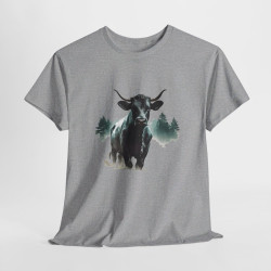 Tee shirt  Taureau Animal  - Design Nature- Idée cadeau t shirt Pour Homme et Femme