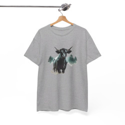 Tee shirt  Taureau Animal  - Design Nature- Idée cadeau t shirt Pour Homme et Femme