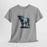 Tee shirt  Taureau Animal Puissant - Design Nature- Idée cadeau t shirt Pour Homme et Femme
