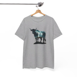 Tee shirt  Taureau Animal Puissant - Design Nature- Idée cadeau t shirt Pour Homme et Femme