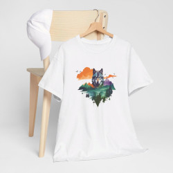 Tee shirt Animal Loup sauvage design puissant idée cadeau t shirt pour homme et femme